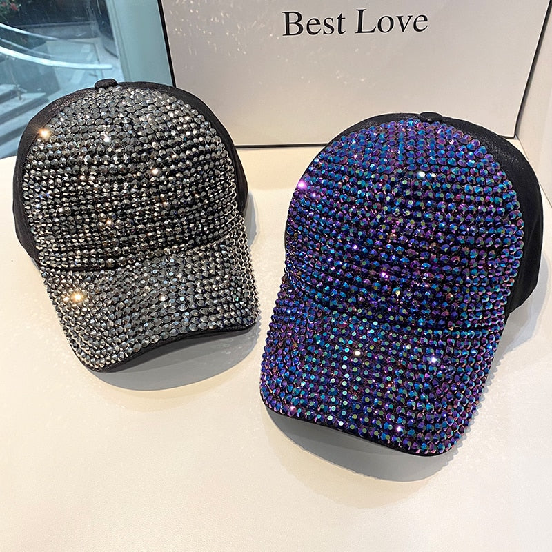 Strass Fashion Cappy Basecap Baseball Cap Mütze Kappe Damen Streetware