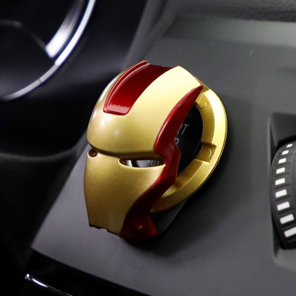Marvel Spiderman Iron Man Schutzabdeckung für den Startknopf des Automotors