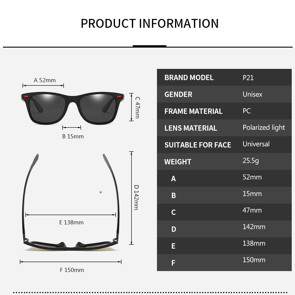 Fashion Sonnenbrille Herren HD Polarisiert 100% UV400 Polycarbonat Pilotenbrille
