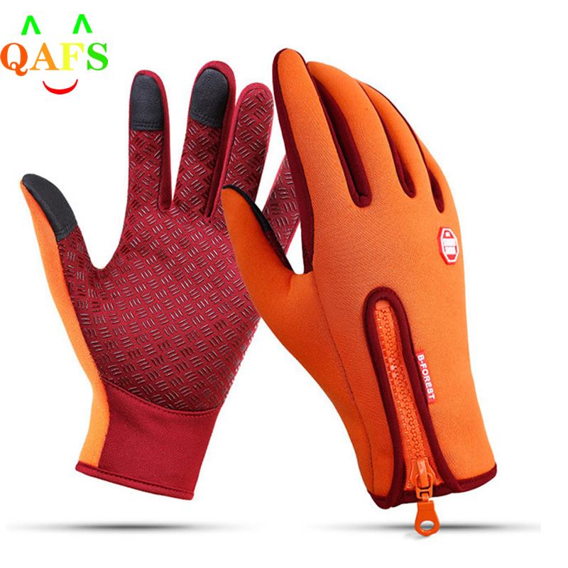 Fahrradhandschuhe Damen Herren Thermo Winter Handschuhe Touchscreen Wasserdicht