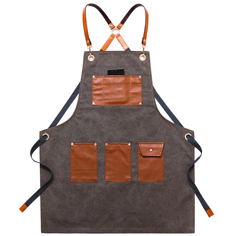 Chef Schürze Kochschürze Kellner Bistroschürze Küchenschürze Grillschürze Latzschürze