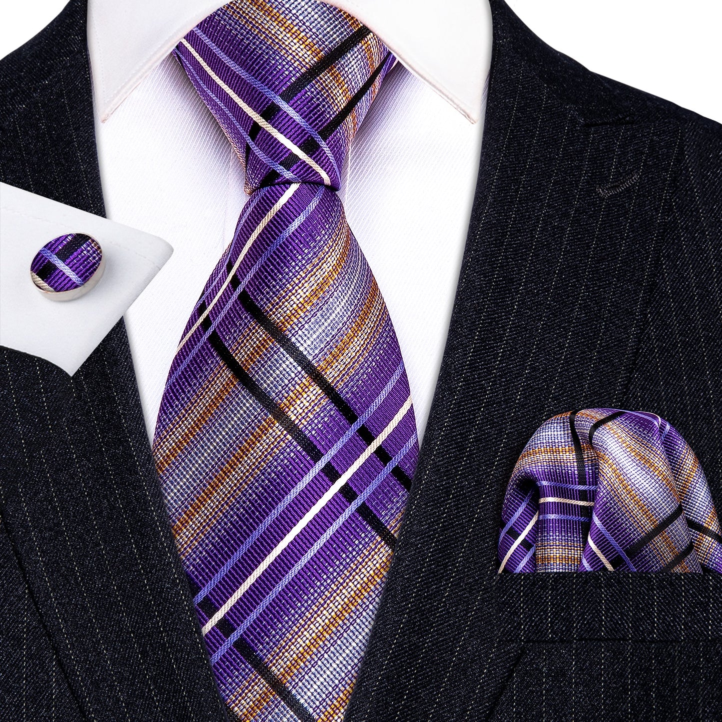 Fashion Seide Krawatte Lila Herren Hochzeit Konfirmation Männer Business