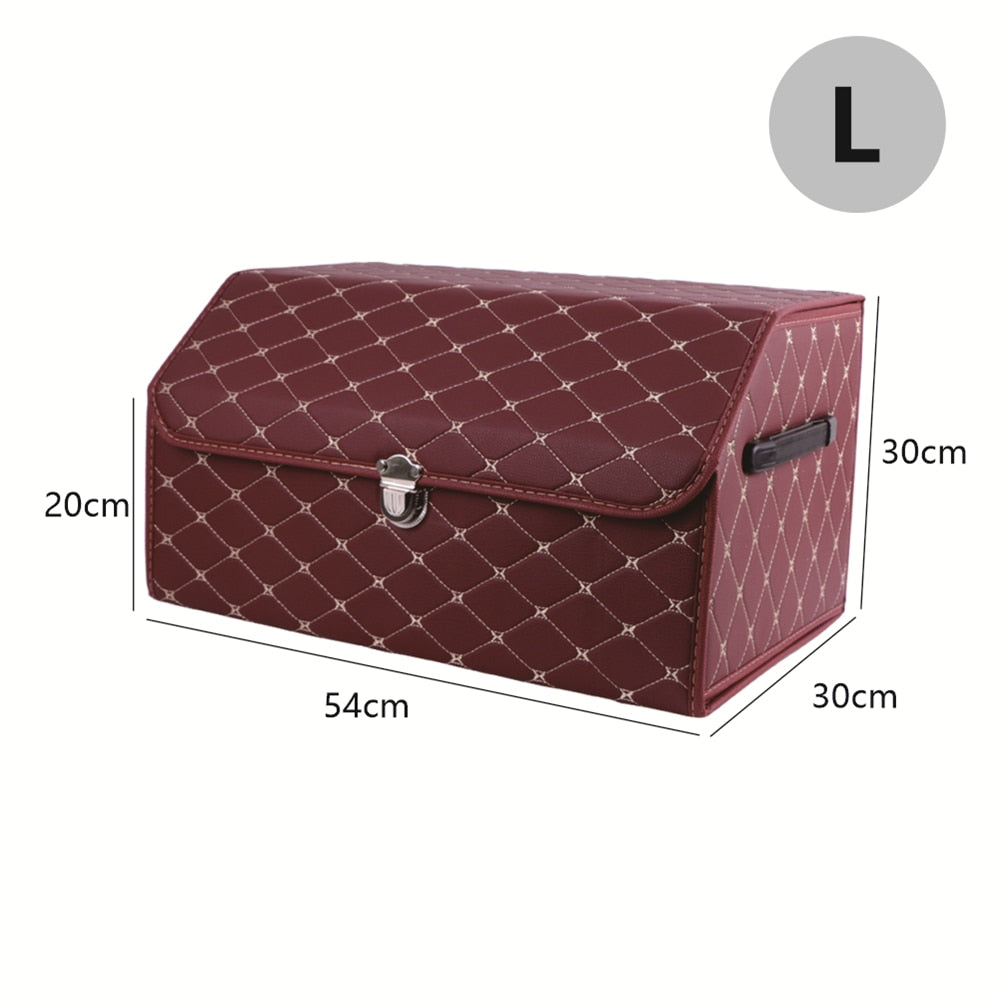 Leder Aufbewahrungsbox Kofferraum Organizer Auto Tasche Klappbarer