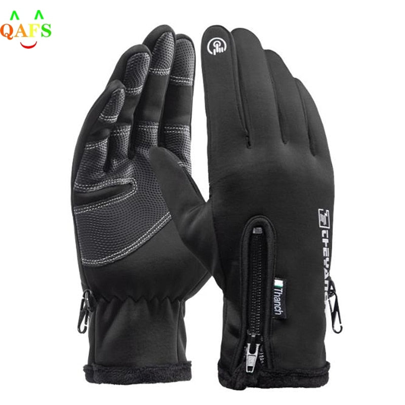 Fahrradhandschuhe Damen Herren Thermo Winter Handschuhe Touchscreen Wasserdicht
