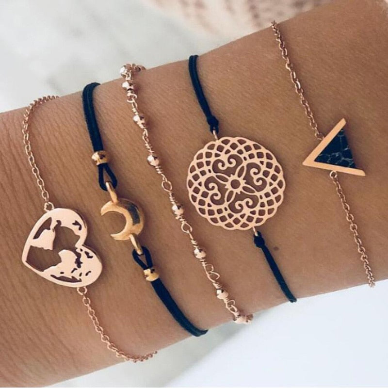 SET Armband Damen  Freundschaftsarmband Yoga Bettelarmbänder Makramee