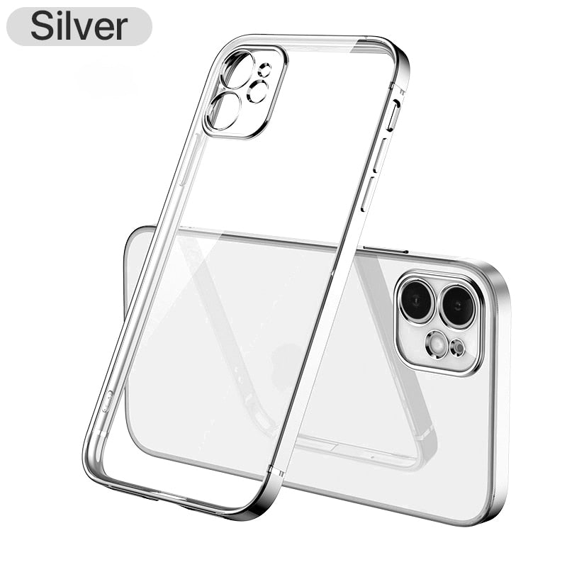 Klare Hülle IPhone 11 12 Pro Max Handy Case Tasche Cove Schutzhülle Silikon