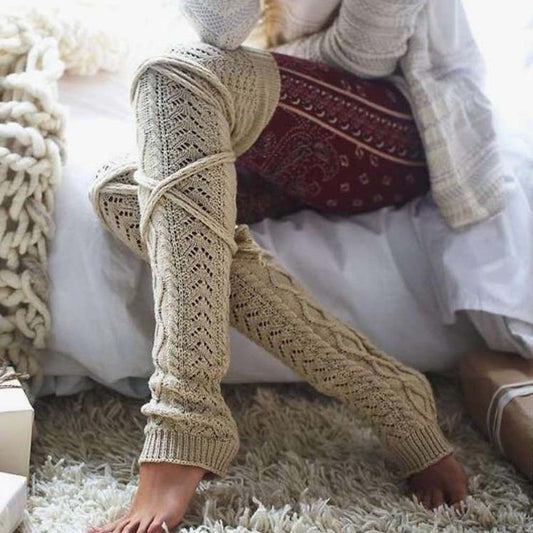 Damen Stulpen Beinwärmer Beinstulpen Beinlinge Legwärmer Häkeln Strümpfe Overknees
