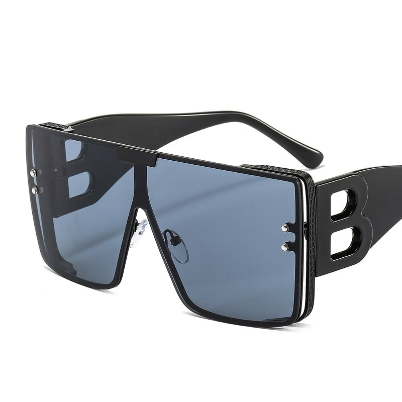 Designer Sonnenbrille Damen Herren Quadratische Übergröße Gläser Vintage UV400