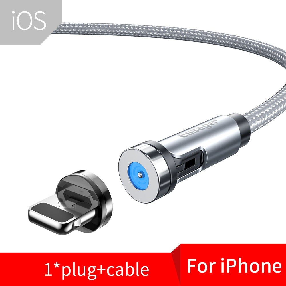 Ladekabel Samsung Handy USB C Typ-C Micro iPhone Huawei Xiaomi Magnet LED Magnetstecker