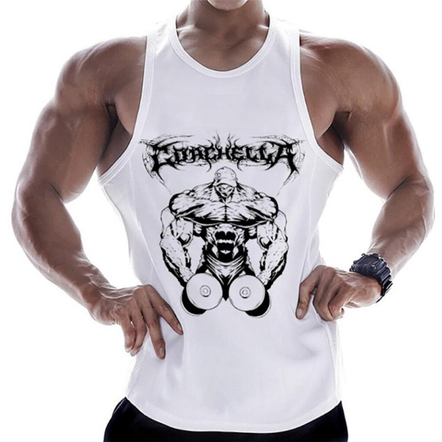 Tanktop T-Shirt Muskelshirt Achselshirt Sport Basic Unifarben Herren