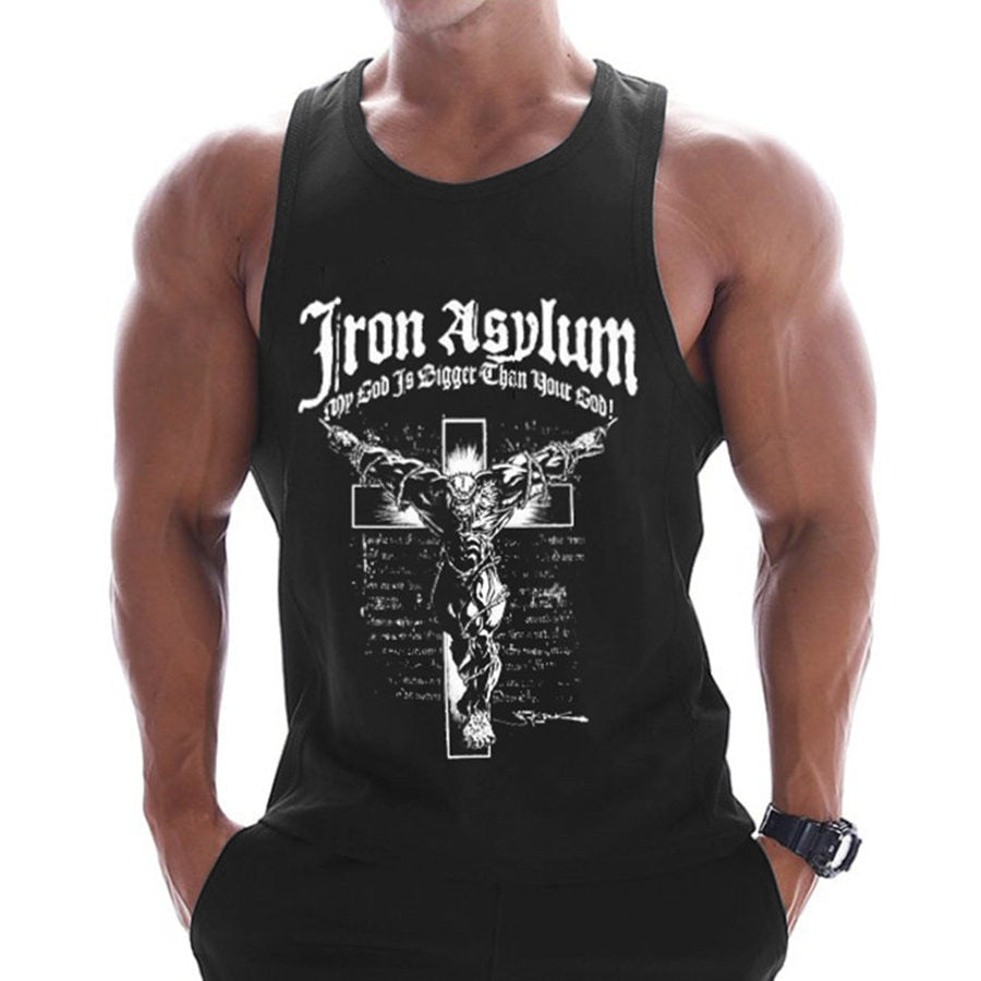 Tanktop T-Shirt Muskelshirt Achselshirt Sport Basic Unifarben Herren