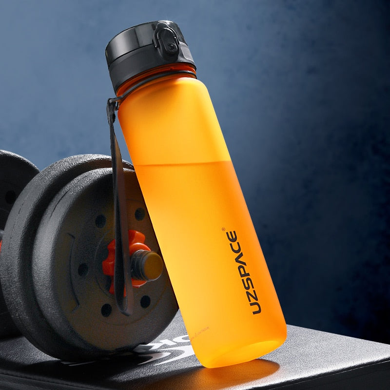 UZSPACE 1000ml Trinkflasche Sportflasche Wasserflasche Getränkeflasche BPA-frei Tritanflasche