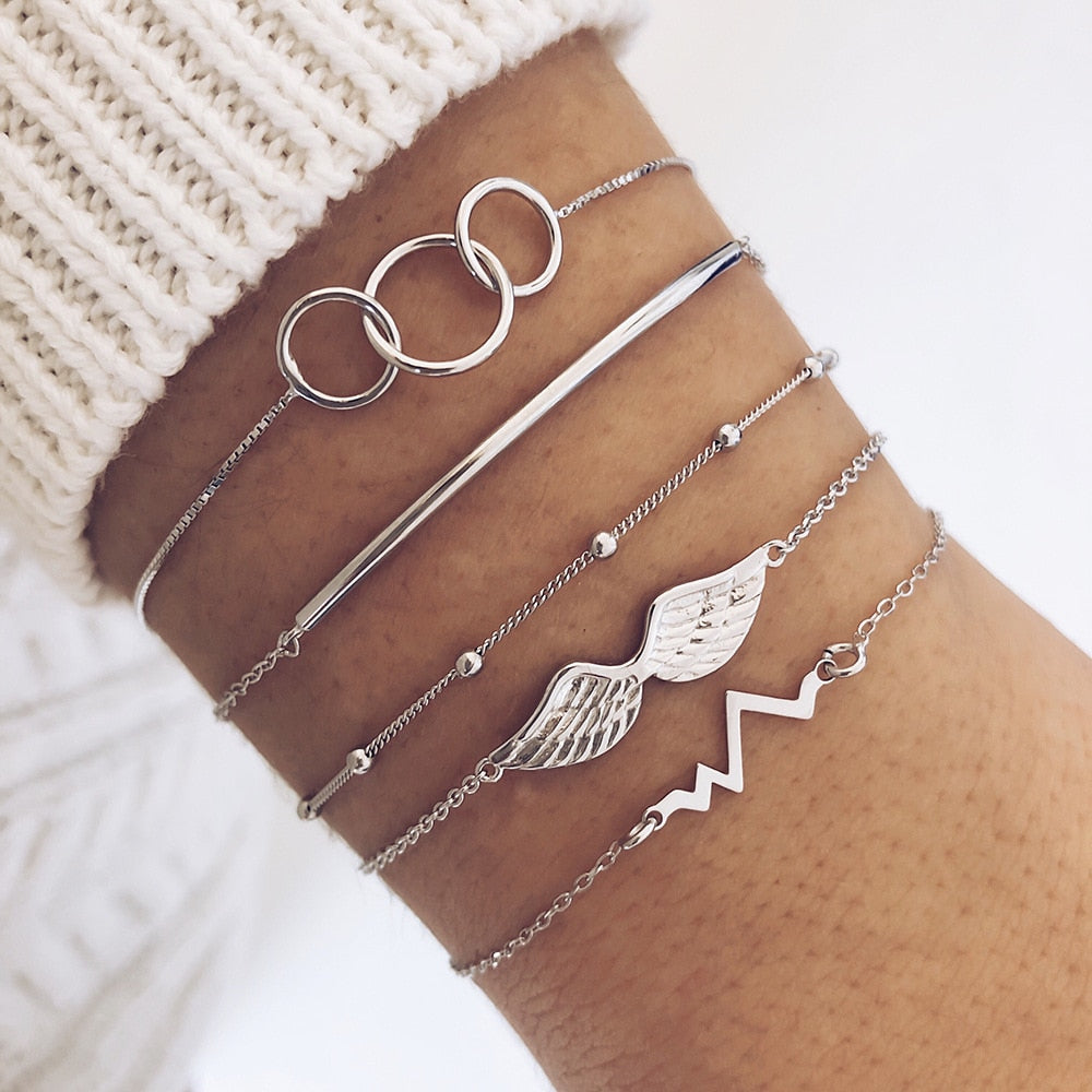 SET Armband Damen  Freundschaftsarmband Yoga Bettelarmbänder Makramee