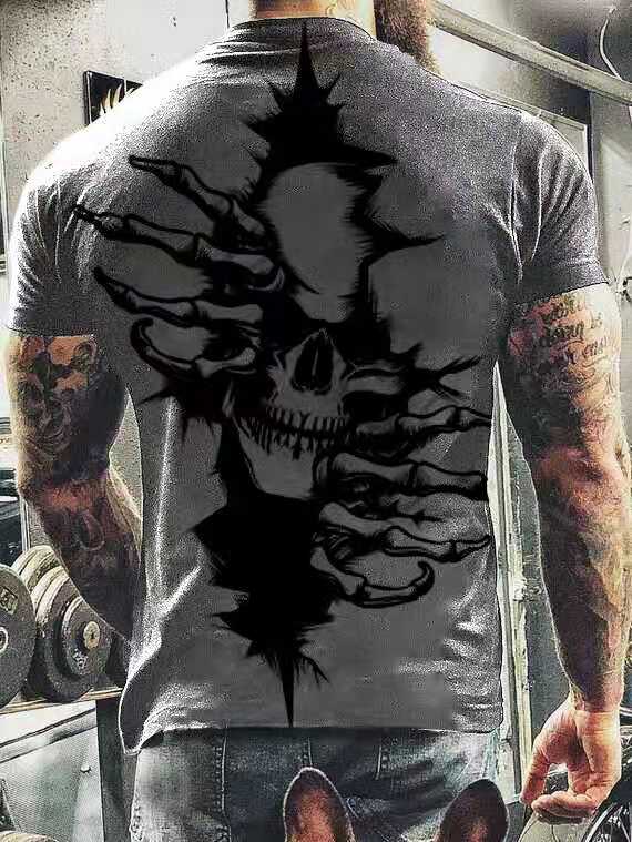 Herren Yakuza 3D T-Shirt Rundhals Unisex Sommer Streetwear