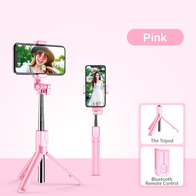 4 in 1 Wireless Bluetooth Selfie Stick faltbares Mini-Stativ mit LED-Ringlicht