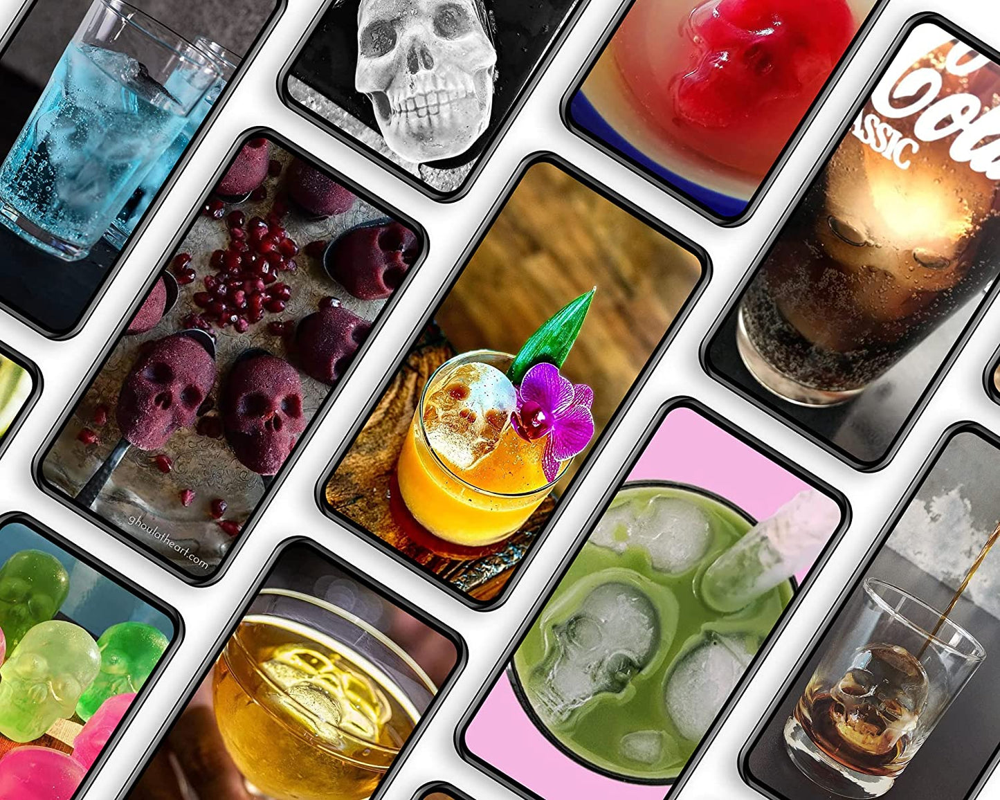 3D Silikon Eiswürfelform Totenkopf Skull Party Eiswürfel Cocktails Whiskey