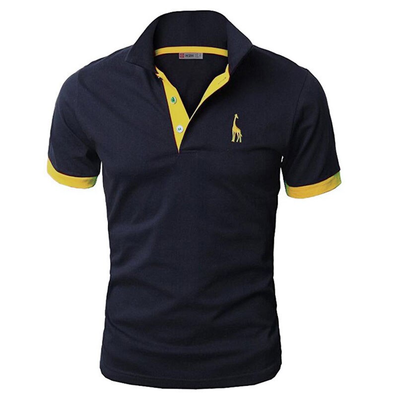 Männer Poloshirt Kontrast Kragen Polo Kurzarm Slim Fit Hemd Polohemd T-Shirt NEU