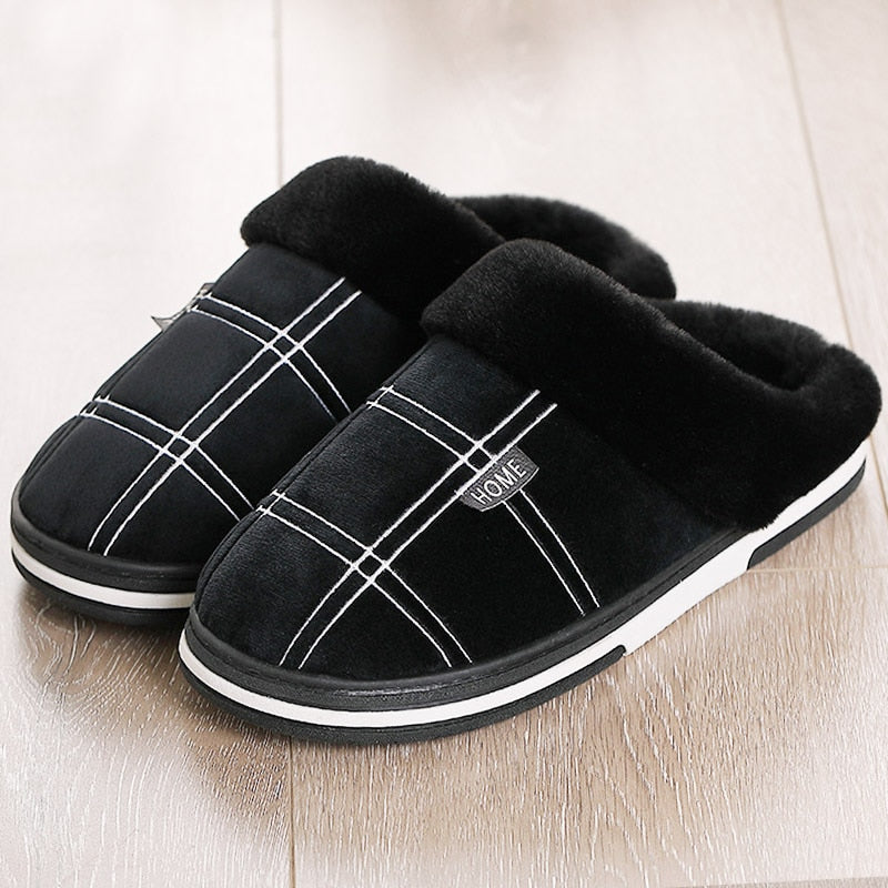 Herren Damen Hausschuhe Pantoffeln Winterschuhe Plüsch Samt Slippers Wärme gefüttert