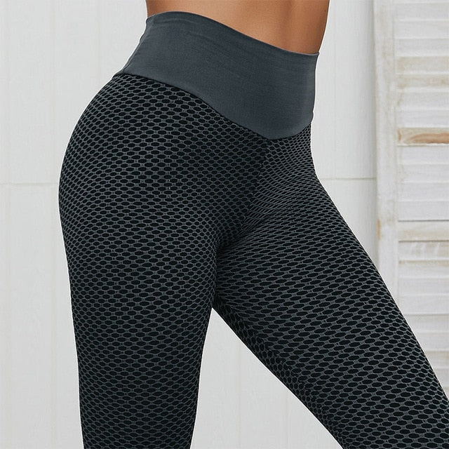 Damen Yoga Leggings Push Up Stretch Leggins Sport Hose Fitness Gym Jogginghose