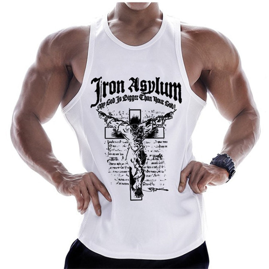 Tanktop T-Shirt Muskelshirt Achselshirt Sport Basic Unifarben Herren
