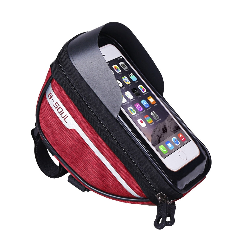 B-Soul Fahrradtasche Wasserdicht Rahmentasche Oberrohrtasche 6,0'' Handyhalter