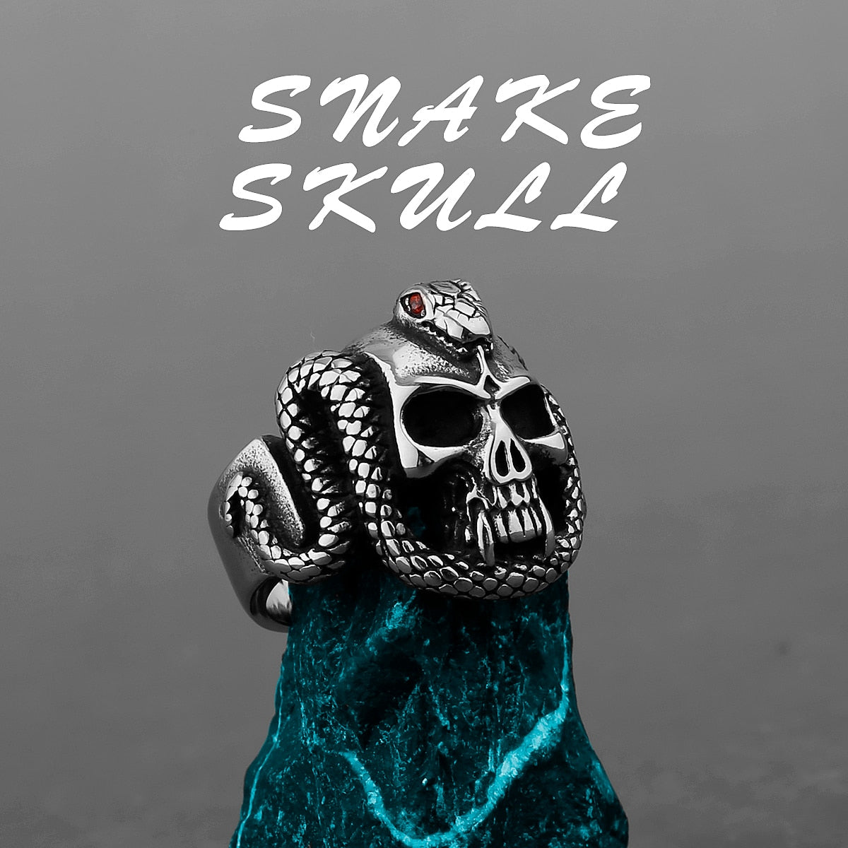 Edelstahl Herren & Damen Biker Rocker Spinning Ring Silber Skull Gothic