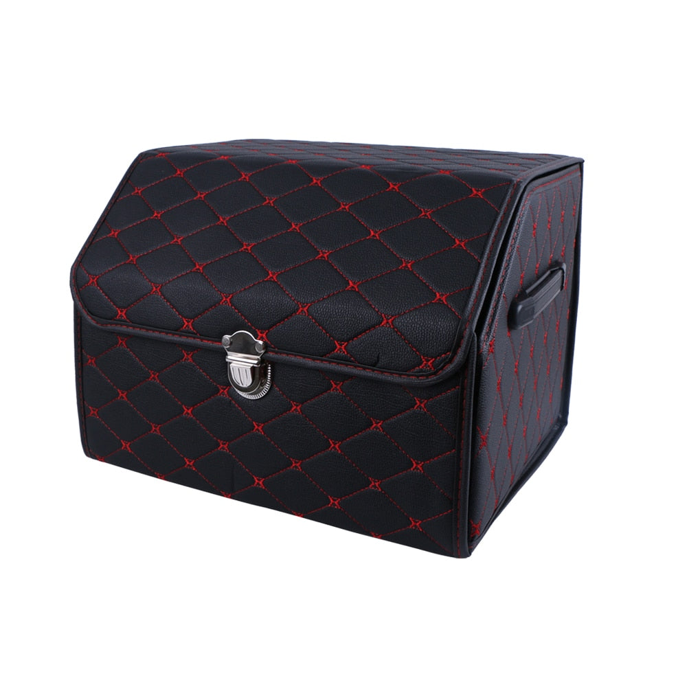 Leder Aufbewahrungsbox Kofferraum Organizer Auto Tasche Klappbarer