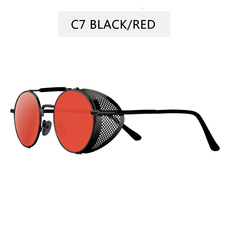 Runde Polarisierte Sonnenbrille Retro Männer Frauen Metall Kreis Fahren Gläser UV400