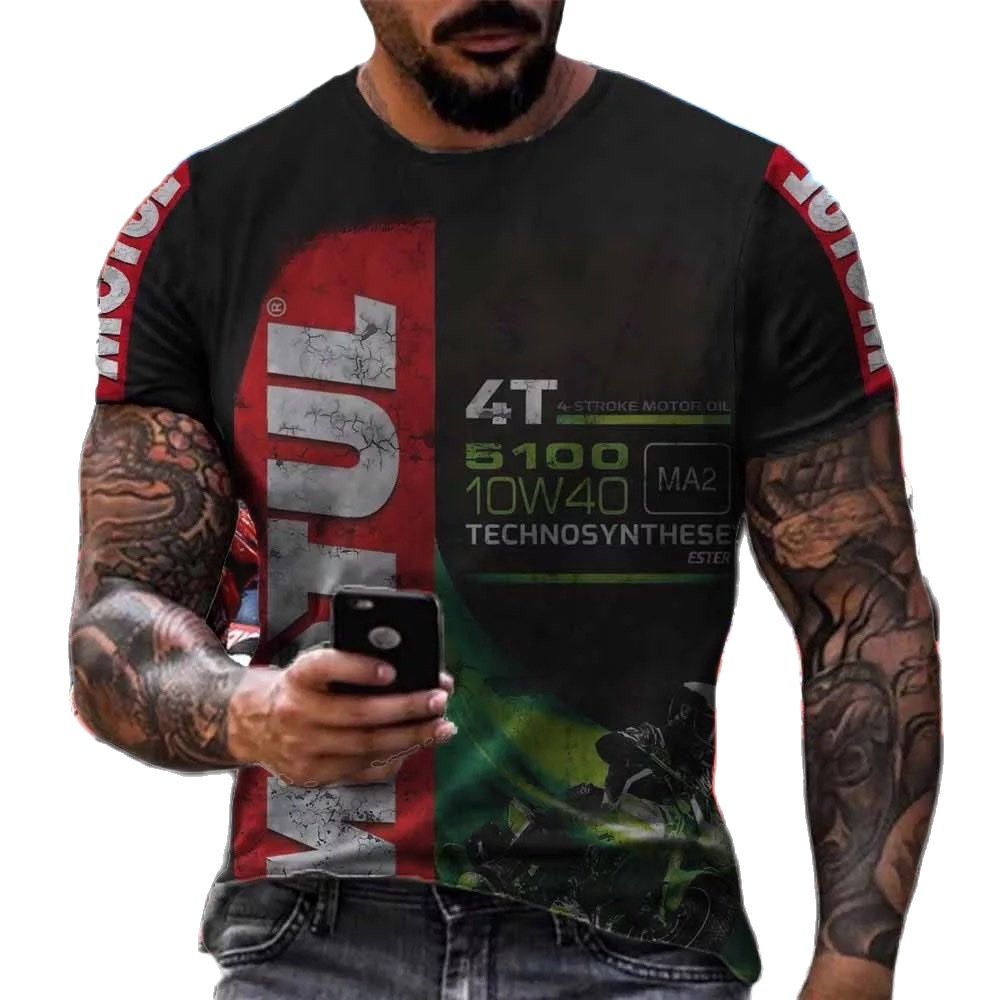 Männer Metal Retro Vintage 3D T-Shirt Rundhals Unisex Sommer Streetwear