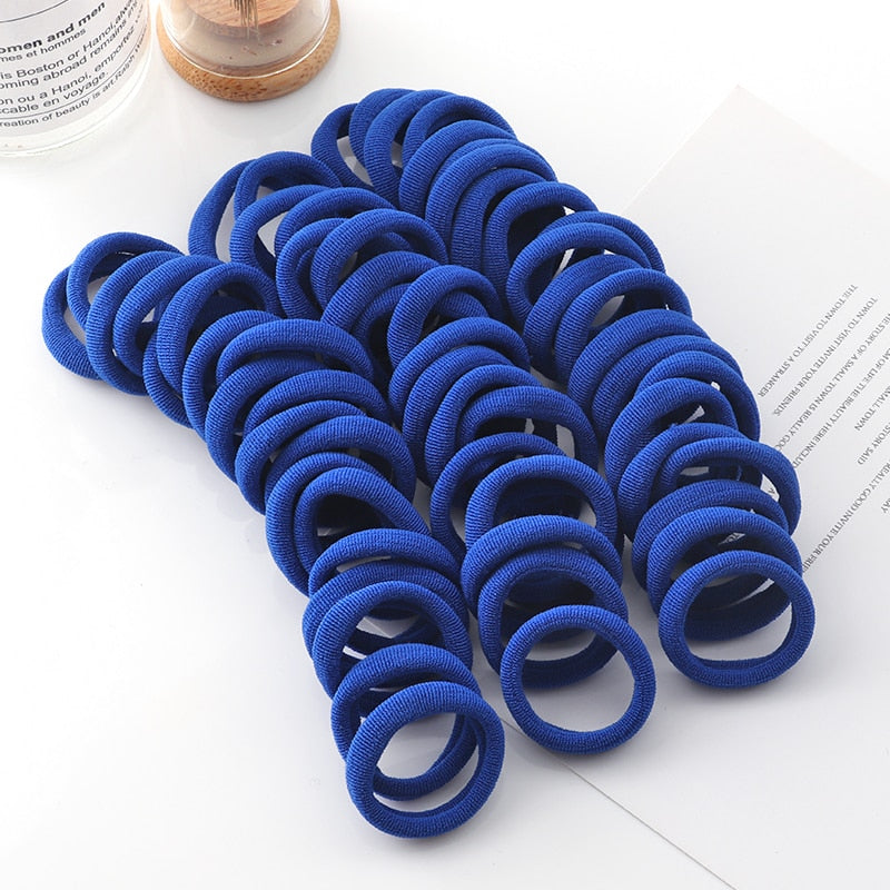 Haargummi Haarband Damen Haar Gummi 50 Stück Schwarz Bunt Zopfgummi Zopf