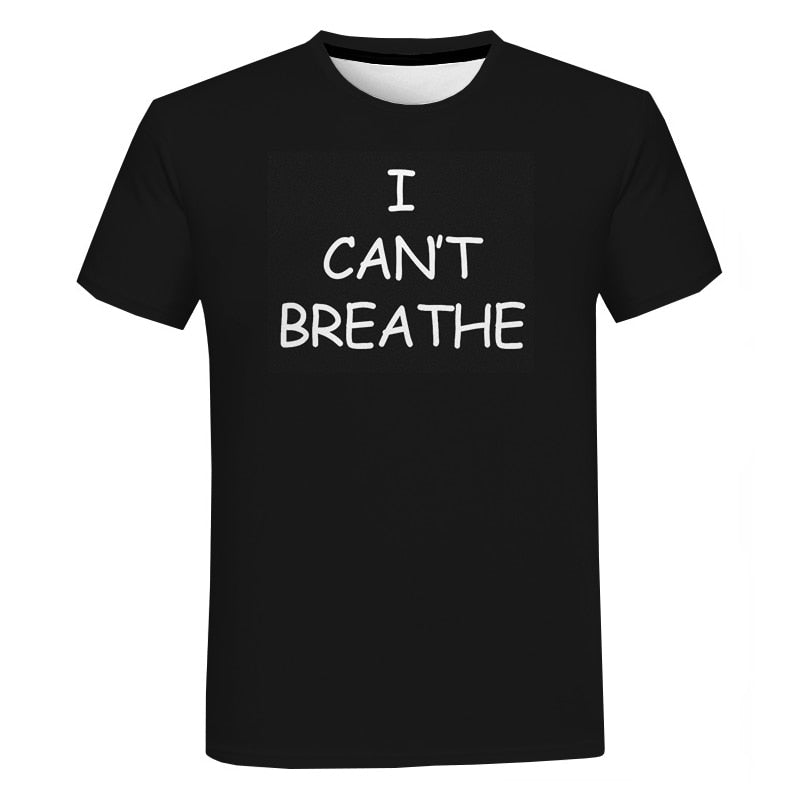 T-Shirt Unisex Streetwear Fashion Black Lives Matter I Can't Breathe George Floyd