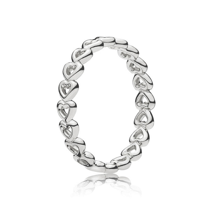 Massiv Sterling Silber 925 Ring filigran Fashion Damenring mit 3A Zirkonia