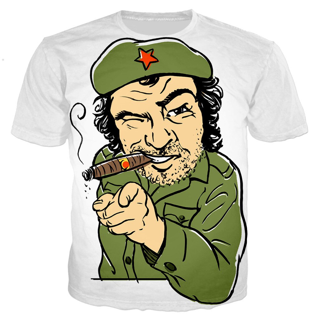 Herren Che Guevara 3D T-Shirt Rundhals Unisex Sommer Streetwear