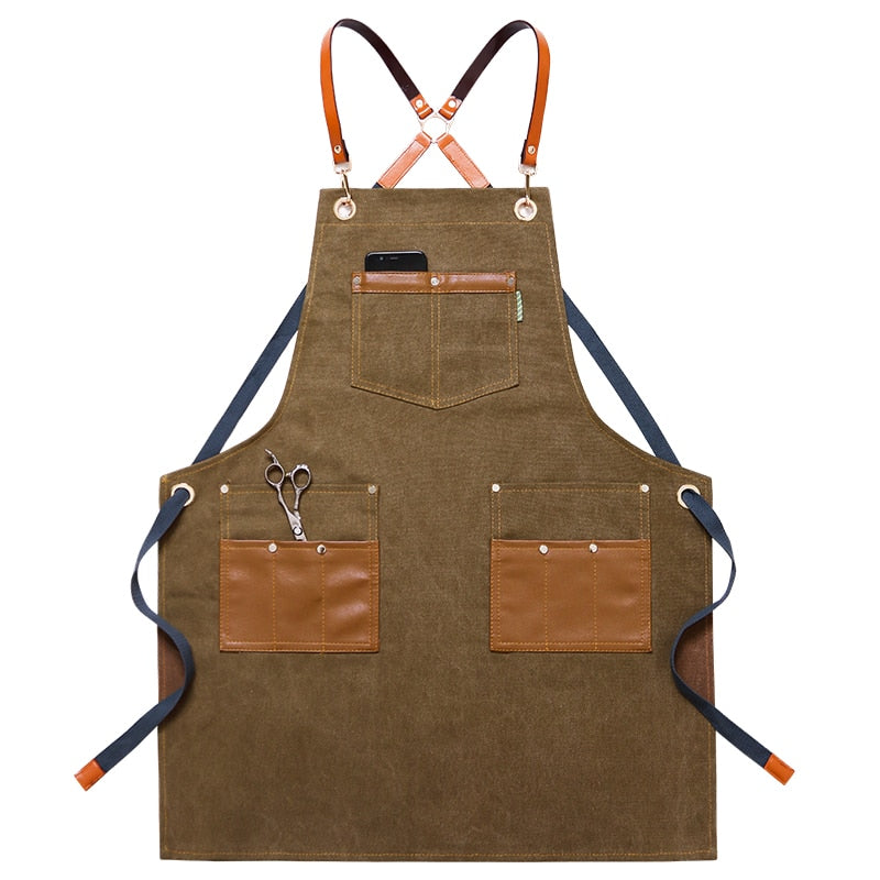 Chef Schürze Kochschürze Kellner Bistroschürze Küchenschürze Grillschürze Latzschürze