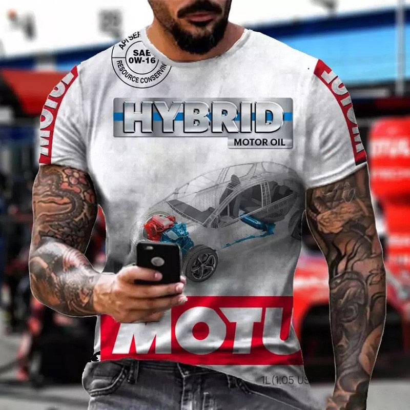 Männer Metal Retro Vintage 3D T-Shirt Rundhals Unisex Sommer Streetwear