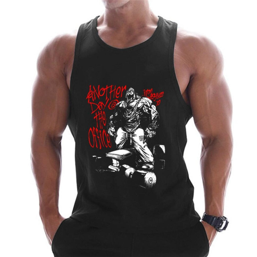 Tanktop T-Shirt Muskelshirt Achselshirt Sport Basic Unifarben Herren