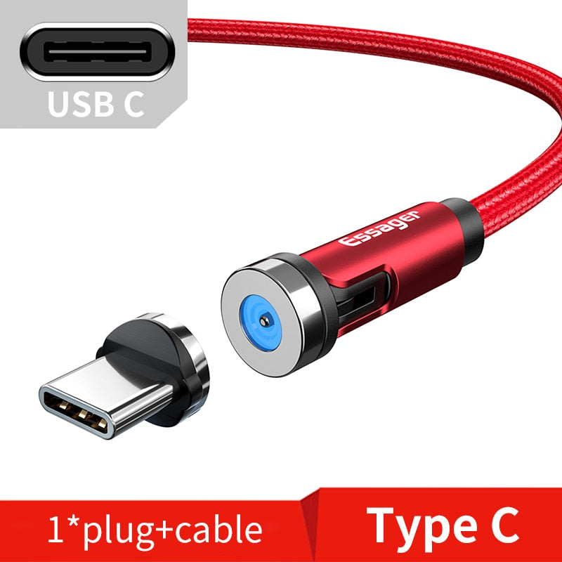 Ladekabel Samsung Handy USB C Typ-C Micro iPhone Huawei Xiaomi Magnet LED Magnetstecker