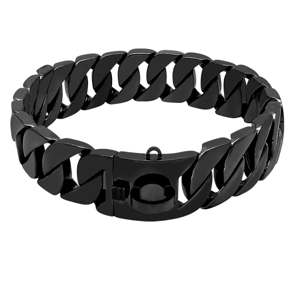 Hundehalsband Edelstahl Silber Gold Hundehalsband S-XXL Hunde Pitbull Bulldog