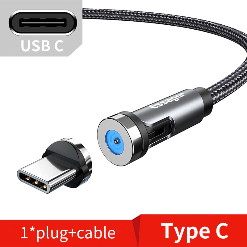 Ladekabel Samsung Handy USB C Typ-C Micro iPhone Huawei Xiaomi Magnet LED Magnetstecker