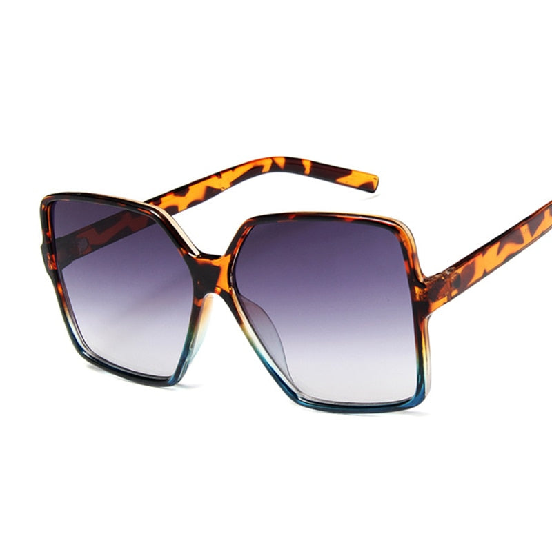 Designer Sonnenbrille Damen Herren Quadratische Übergröße Gläser Vintage UV400