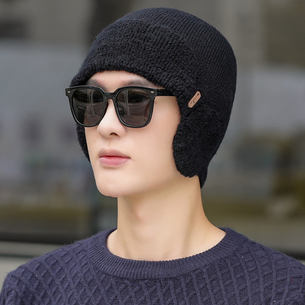 Warme Herren Frauen Wintermütze Fleece Mütze Strickmütze Kappe Hut Unisex Cap