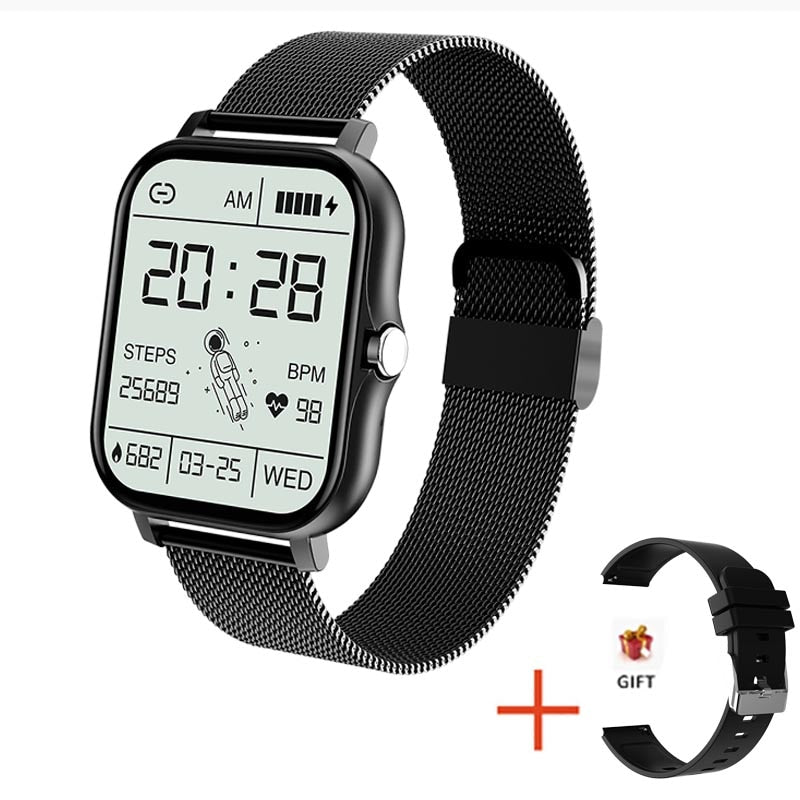 Frauen Smart Watch Männer Farbdisplay Full Touch Fitness Tracker Bluetooth Damen Smartwatch