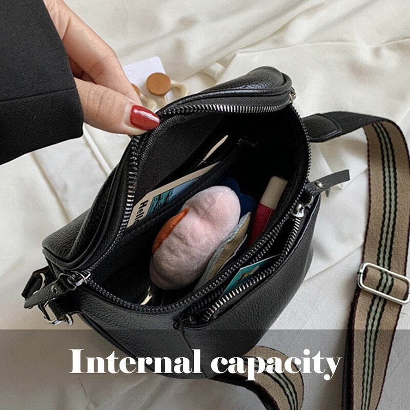 CROSSOVER BAUCHTASCHE HÜFTTASCHE UMHÄNGETASCHE BODYBAG PU Leder NEU