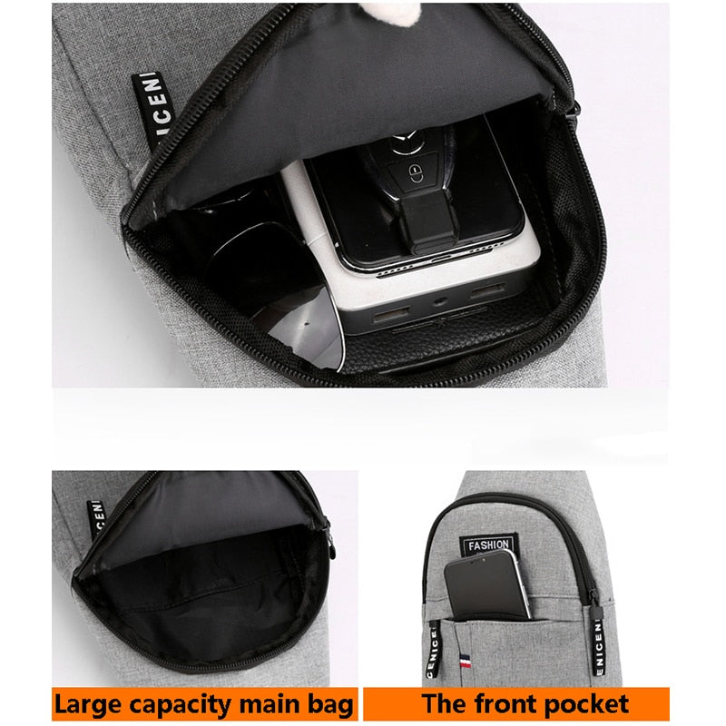 Herren Brusttasche CROSSOVER BAUCHTASCHE HÜFTTASCHE UMHÄNGETASCHE BODYBAG