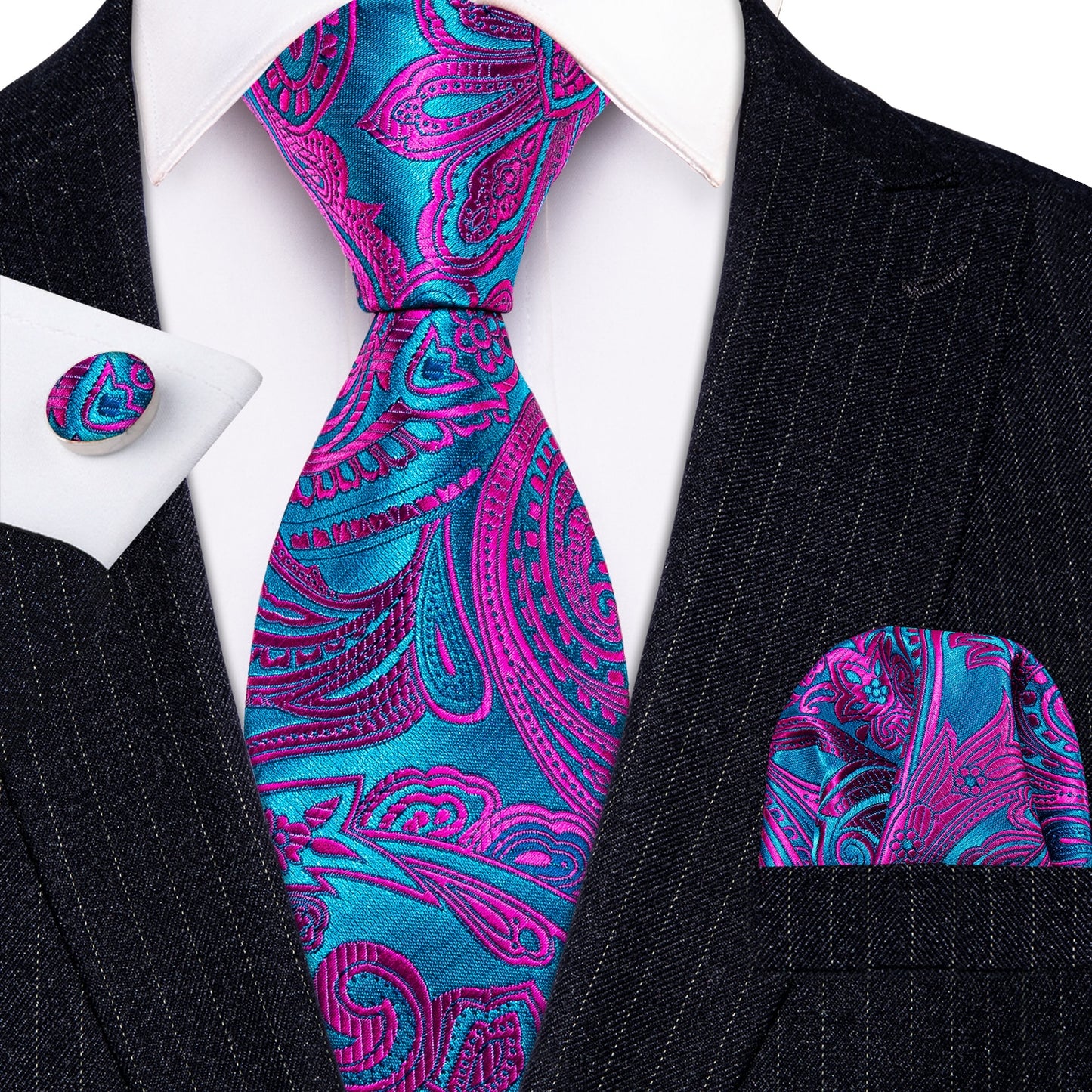 Fashion Seide Krawatte Lila Herren Hochzeit Konfirmation Männer Business