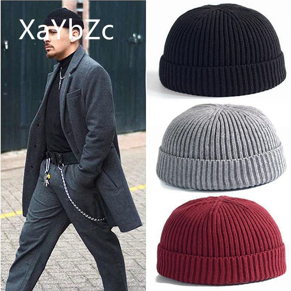 Warme Herren Wintermütze Woll Mütze Strickmütze Kappe Hut Unisex