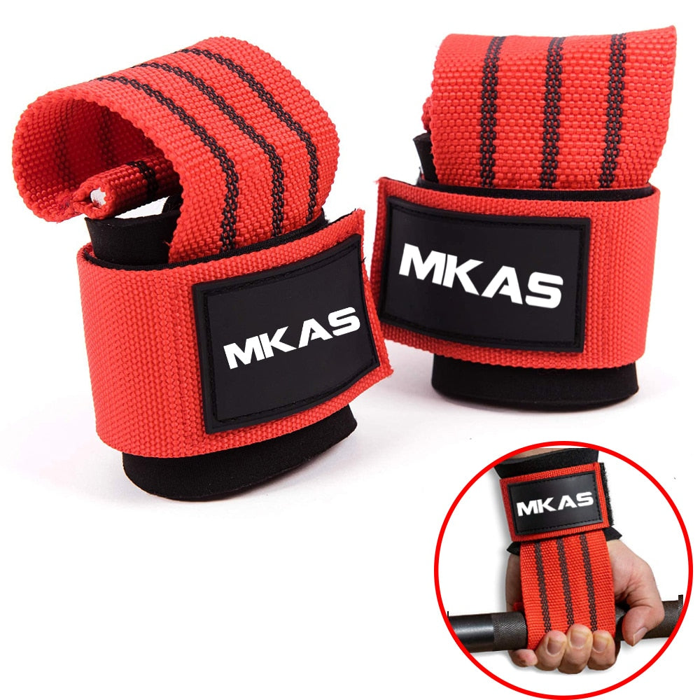 Power Lifting Straps Zughilfen gepolstert Kreuzheben Gym Fitness Herren