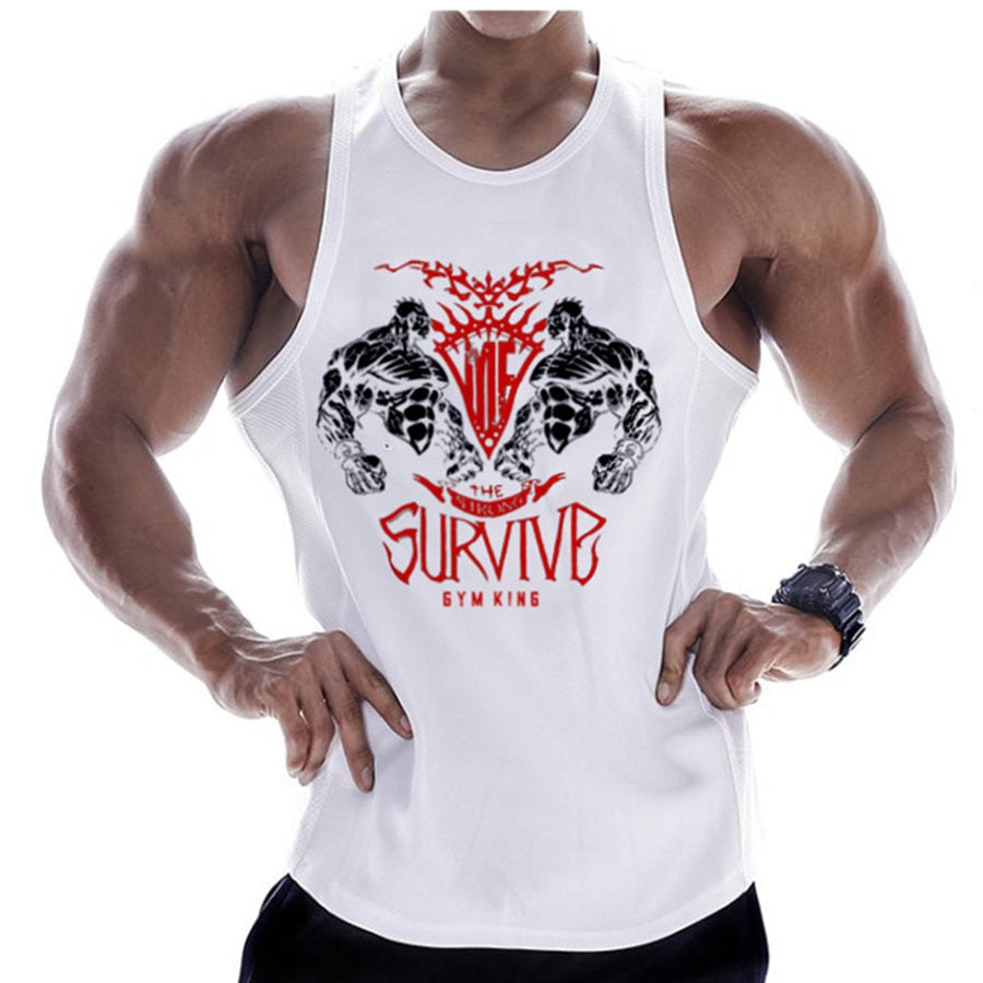 Tanktop T-Shirt Muskelshirt Achselshirt Sport Basic Unifarben Herren