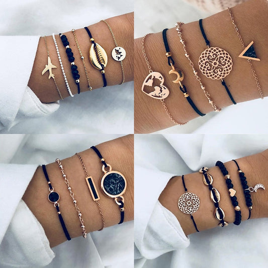 SET Armband Damen  Freundschaftsarmband Yoga Bettelarmbänder Makramee
