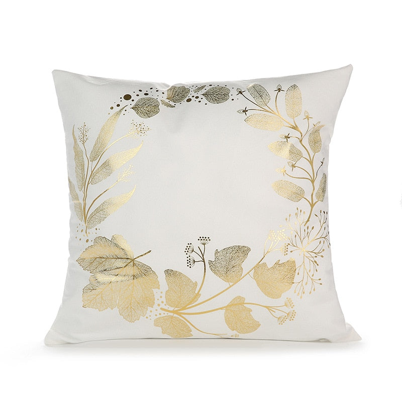 Kissenbezug Goldfolie bedruckt schwarz - gold seidig superweich 45cm x45cm NEU